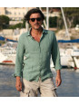 Chemise en lin homme Vert