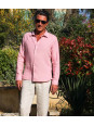 Chemise en lin homme vieux rose