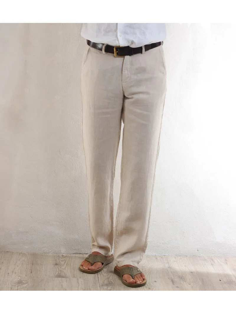 Sand linen men's pants