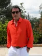 Chemise en lin homme corail