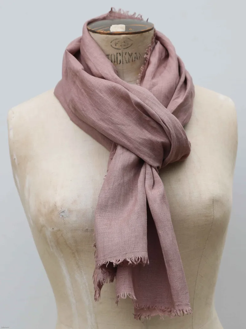 Brown linen scarf