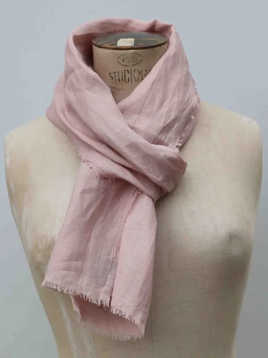 Old pink linen scarf